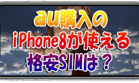 au購入のiPhone8が使える格安SIMは？