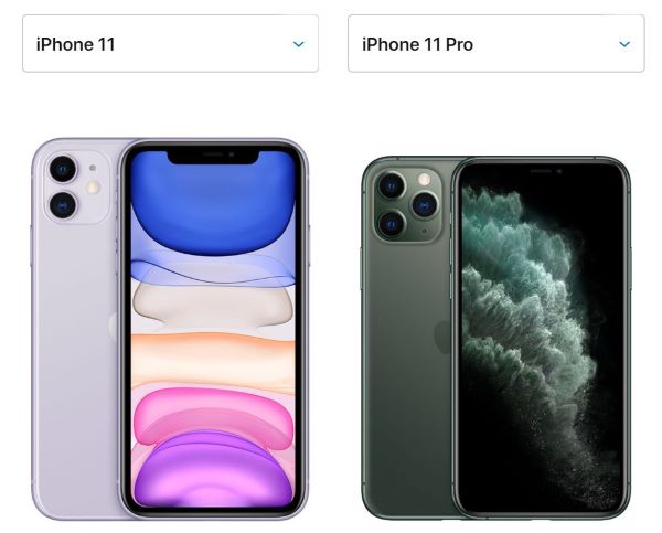 iPhone11とiPhon11Proのサイズとレンズの違い